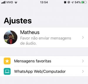 Mensagem não enviar áudio no whatsapp